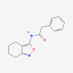 molecular formula C15H16N2O2 B2912460 2-phenyl-N-(4,5,6,7-tetrahydrobenzo[c]isoxazol-3-yl)acetamide CAS No. 946370-56-5