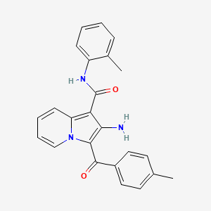 2-amino-3-(4-methylbenzoyl)-N-(2-methylphenyl)indolizine-1-carboxamide