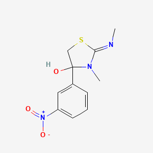 (Z)-3-methyl-2-(methylimino)-4-(3-nitrophenyl)thiazolidin-4-ol