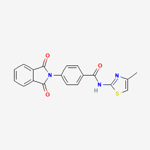 molecular formula C19H13N3O3S B2912463 4-(1,3-dioxoisoindolin-2-yl)-N-(4-methylthiazol-2-yl)benzamide CAS No. 378213-74-2