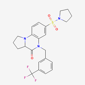 7-(1-pyrrolidinylsulfonyl)-5-[3-(trifluoromethyl)benzyl]-1,2,3,3a-tetrahydropyrrolo[1,2-a]quinoxalin-4(5H)-one