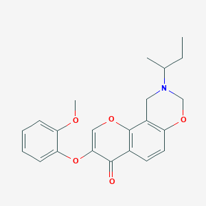 9-(sec-butyl)-3-(2-methoxyphenoxy)-9,10-dihydrochromeno[8,7-e][1,3]oxazin-4(8H)-one