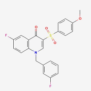 molecular formula C23H17F2NO4S B2912477 6-Fluoro-1-[(3-fluorophenyl)methyl]-3-(4-methoxybenzenesulfonyl)-1,4-dihydroquinolin-4-one CAS No. 872199-19-4