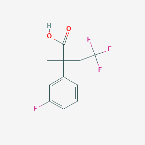 4,4,4-Trifluoro-2-(3-fluorophenyl)-2-methylbutanoic acid