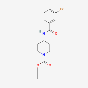 molecular formula C17H23BrN2O3 B2912490 tert-Butyl 4-(3-bromobenzamido)piperidine-1-carboxylate CAS No. 1233951-77-3