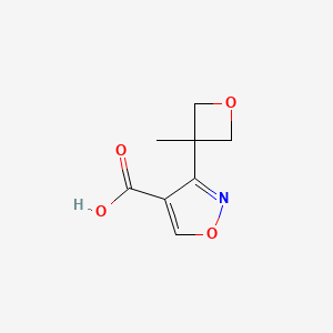 molecular formula C8H9NO4 B2912496 3-(3-Methyloxetan-3-yl)-1,2-oxazole-4-carboxylic acid CAS No. 2059988-55-3