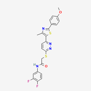 N-(3,4-difluorophenyl)-2-((6-(2-(4-methoxyphenyl)-4-methylthiazol-5-yl)pyridazin-3-yl)thio)acetamide