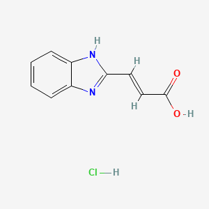 molecular formula C10H9ClN2O2 B2912505 (2E)-3-(1H-1,3-benzodiazol-2-yl)prop-2-enoic acid hydrochloride CAS No. 2230816-95-0