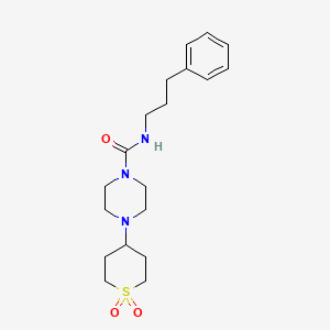 4-(1,1-dioxidotetrahydro-2H-thiopyran-4-yl)-N-(3-phenylpropyl)piperazine-1-carboxamide