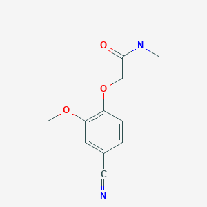 molecular formula C12H14N2O3 B2912508 2-(4-cyano-2-methoxyphenoxy)-N,N-dimethylacetamide CAS No. 930937-18-1