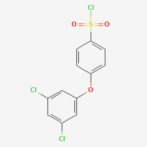 molecular formula C12H7Cl3O3S B2912529 4-(3,5-dichlorophenoxy)benzenesulfonyl Chloride CAS No. 501697-53-6