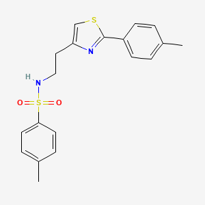 4-methyl-N-(2-(2-(p-tolyl)thiazol-4-yl)ethyl)benzenesulfonamide