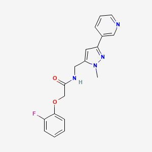 2-(2-fluorophenoxy)-N-((1-methyl-3-(pyridin-3-yl)-1H-pyrazol-5-yl)methyl)acetamide