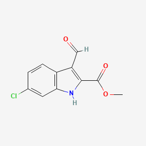molecular formula C11H8ClNO3 B2912545 methyl 6-chloro-3-formyl-1H-indole-2-carboxylate CAS No. 893730-96-6