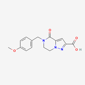 5-(4-Methoxybenzyl)-4-oxo-4,5,6,7-tetrahydropyrazolo[1,5-a]pyrazine-2-carboxylic acid