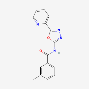 3-methyl-N-(5-pyridin-2-yl-1,3,4-oxadiazol-2-yl)benzamide