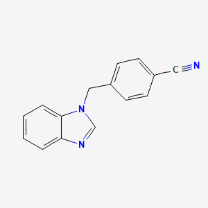 molecular formula C15H11N3 B2912559 4-(1H-benzimidazol-1-ylmethyl)benzonitrile CAS No. 118001-91-5