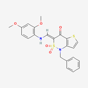 (Z)-1-benzyl-3-(((2,4-dimethoxyphenyl)amino)methylene)-1H-thieno[3,2-c][1,2]thiazin-4(3H)-one 2,2-dioxide