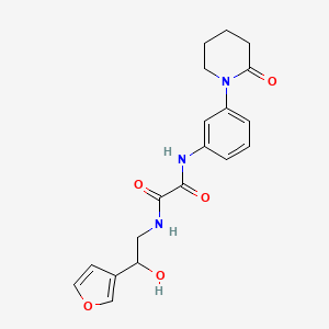 N1-(2-(furan-3-yl)-2-hydroxyethyl)-N2-(3-(2-oxopiperidin-1-yl)phenyl)oxalamide
