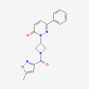 2-[1-(5-Methyl-1,2-oxazole-3-carbonyl)azetidin-3-yl]-6-phenylpyridazin-3-one
