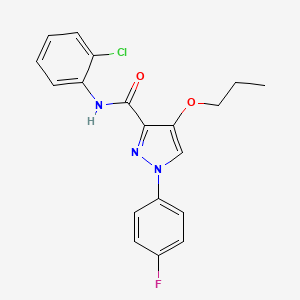 N-(2-chlorophenyl)-1-(4-fluorophenyl)-4-propoxy-1H-pyrazole-3-carboxamide