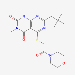 1,3-dimethyl-5-((2-morpholino-2-oxoethyl)thio)-7-neopentylpyrimido[4,5-d]pyrimidine-2,4(1H,3H)-dione