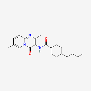 molecular formula C21H29N3O2 B2912583 4-butyl-N-(2,7-dimethyl-4-oxo-4H-pyrido[1,2-a]pyrimidin-3-yl)cyclohexanecarboxamide CAS No. 946336-79-4