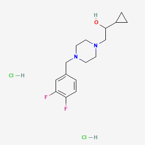 1-Cyclopropyl-2-(4-(3,4-difluorobenzyl)piperazin-1-yl)ethanol dihydrochloride