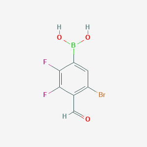 molecular formula C7H4BBrF2O3 B2912600 5-Bromo-2,3-difluoro-4-formylphenylboronic acid CAS No. 2377610-13-2
