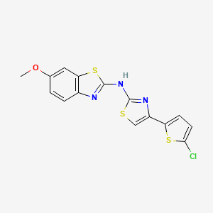 N-[4-(5-chlorothiophen-2-yl)-1,3-thiazol-2-yl]-6-methoxy-1,3-benzothiazol-2-amine