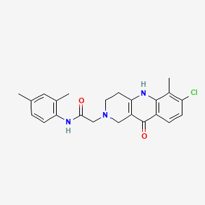 molecular formula C23H24ClN3O2 B2912605 N-(1-phenylethyl)-2-(5-pyridin-2-yl-1,3,4-oxadiazol-2-yl)acetamide CAS No. 1251622-68-0