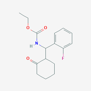 ethyl N-[(2-fluorophenyl)(2-oxocyclohexyl)methyl]carbamate