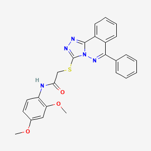 molecular formula C25H21N5O3S B2912620 N-(2,4-dimethoxyphenyl)-2-[(6-phenyl[1,2,4]triazolo[3,4-a]phthalazin-3-yl)sulfanyl]acetamide CAS No. 886906-99-6