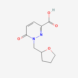 molecular formula C10H12N2O4 B2912630 6-Oxo-1-(oxolan-2-ylmethyl)pyridazine-3-carboxylic acid CAS No. 1556703-50-4