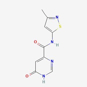 molecular formula C9H8N4O2S B2912635 6-hydroxy-N-(3-methylisothiazol-5-yl)pyrimidine-4-carboxamide CAS No. 2034578-18-0