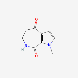 molecular formula C9H10N2O2 B2912648 1-Methyl-6,7-dihydropyrrolo[2,3-c]azepine-4,8(1H,5H)-dione CAS No. 150159-13-0