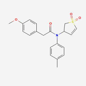 molecular formula C20H21NO4S B2912652 N-(1,1-dioxido-2,3-dihydrothien-3-yl)-2-(4-methoxyphenyl)-N-(4-methylphenyl)acetamide CAS No. 863020-58-0