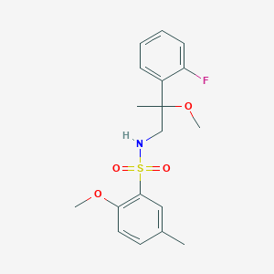 N-(2-(2-fluorophenyl)-2-methoxypropyl)-2-methoxy-5-methylbenzenesulfonamide