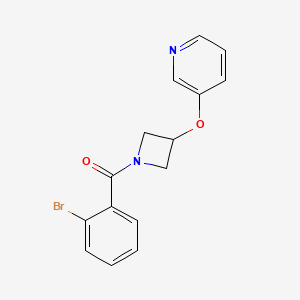 molecular formula C15H13BrN2O2 B2912662 (2-Bromophenyl)(3-(pyridin-3-yloxy)azetidin-1-yl)methanone CAS No. 1904303-88-3