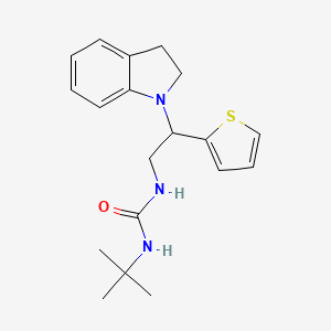 1-(Tert-butyl)-3-(2-(indolin-1-yl)-2-(thiophen-2-yl)ethyl)urea