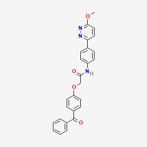 2-(4-benzoylphenoxy)-N-[4-(6-methoxypyridazin-3-yl)phenyl]acetamide