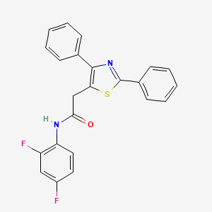N-(2,4-difluorophenyl)-2-(2,4-diphenyl-1,3-thiazol-5-yl)acetamide