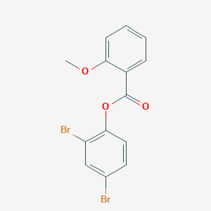 molecular formula C14H10Br2O3 B291270 2,4-Dibromophenyl 2-methoxybenzoate 