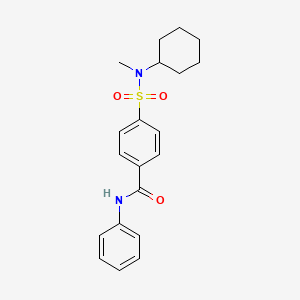 molecular formula C20H24N2O3S B2912705 4-[cyclohexyl(methyl)sulfamoyl]-N-phenylbenzamide CAS No. 683265-58-9