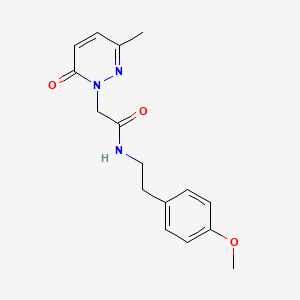 molecular formula C16H19N3O3 B2912708 N-(4-methoxyphenethyl)-2-(3-methyl-6-oxopyridazin-1(6H)-yl)acetamide CAS No. 1235322-55-0