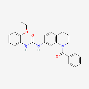 molecular formula C25H25N3O3 B2912710 1-(1-Benzoyl-1,2,3,4-tetrahydroquinolin-7-yl)-3-(2-ethoxyphenyl)urea CAS No. 1203177-51-8