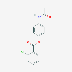 molecular formula C15H12ClNO3 B291272 4-(Acetylamino)phenyl 2-chlorobenzoate 