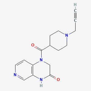 molecular formula C16H18N4O2 B2912722 1-[1-(prop-2-yn-1-yl)piperidine-4-carbonyl]-1H,2H,3H,4H-pyrido[3,4-b]pyrazin-3-one CAS No. 1797720-01-4