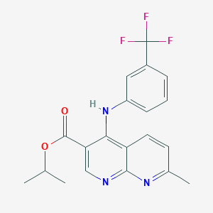 molecular formula C20H18F3N3O2 B2912729 N-{1-[(6-chloro-3-oxo-2,3-dihydro-4H-1,4-benzoxazin-4-yl)acetyl]piperidin-4-yl}-4-methylbenzenesulfonamide CAS No. 1251569-05-7