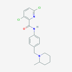 molecular formula C19H21Cl2N3O B2912730 3,6-dichloro-N-{4-[(2-methylpiperidin-1-yl)methyl]phenyl}pyridine-2-carboxamide CAS No. 1147651-57-7